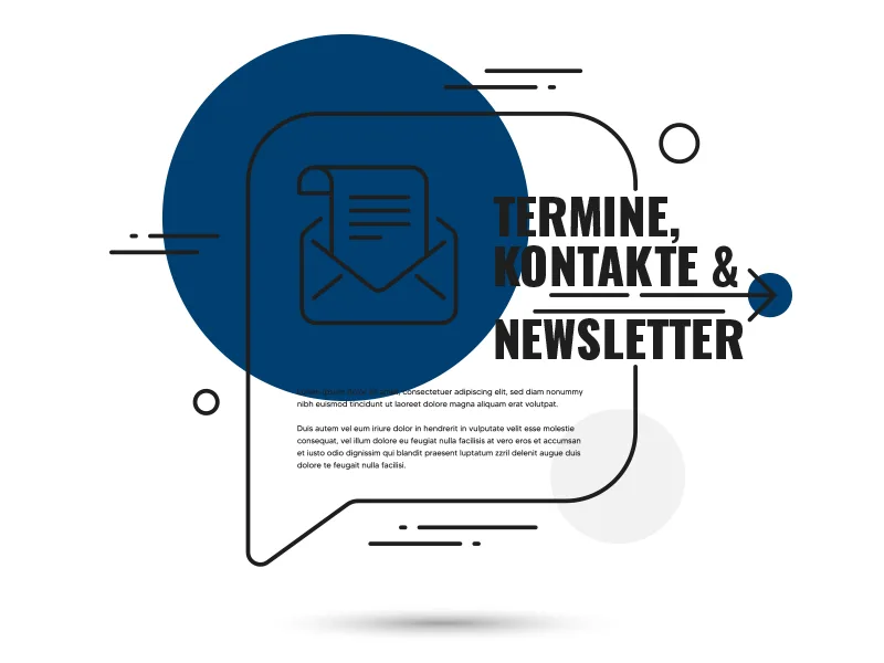 Termine, Kontakte und Newsletter